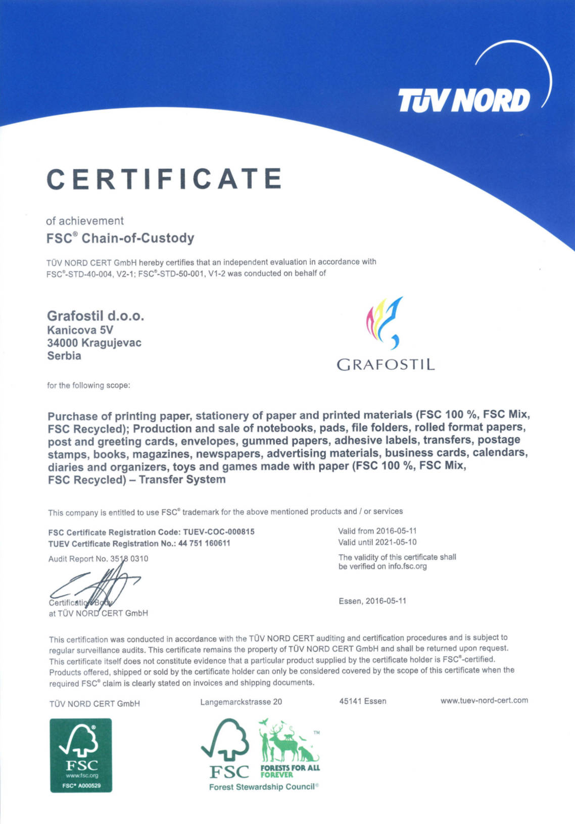 certificates